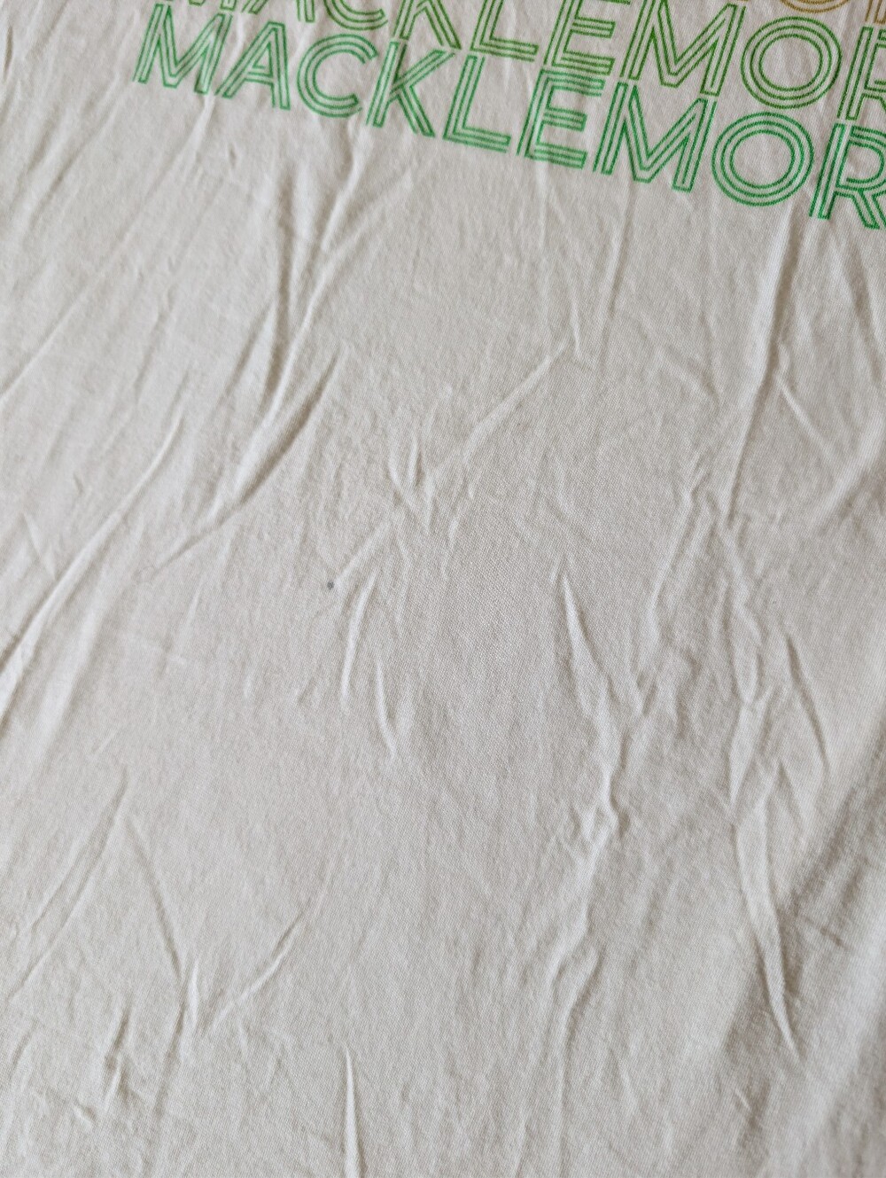 Macklemore T Shirt Band Tee Cream Neutral Retro Logo Print Cotton Mens Sz Med image 5